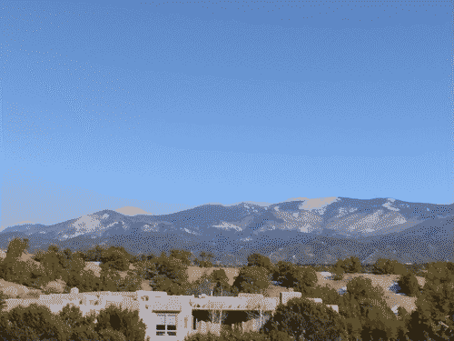 The mountains east of Santa Fe as fall turns to winter