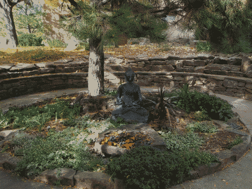 Bronze Buddha statue at the Upaya Zen Center