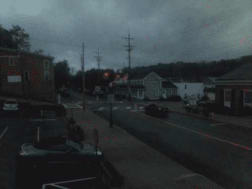 View of the street from the Airbnb in Milford